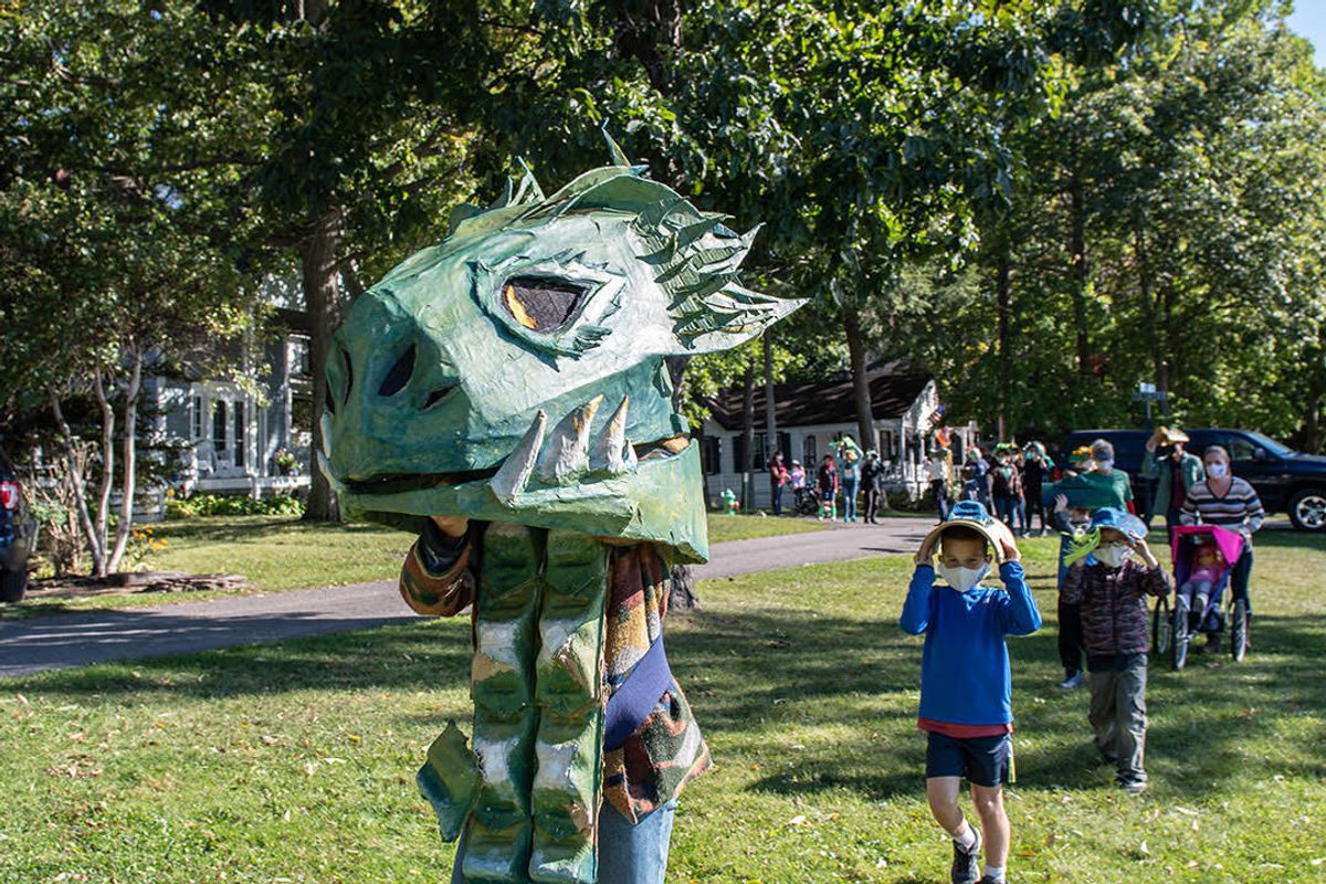 In 2020, artists, local children, and other monster fans came together—maintaining social distance—for the first Silver Lake Sea Serpent parade in more than a decade.