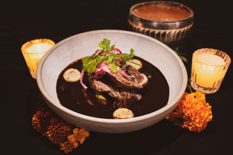 At Azucena Zapoteca, the mole chichilo is made with ingredients like chilhuacle chiles, burnt tortilla ash, and chochoyote dumplings.