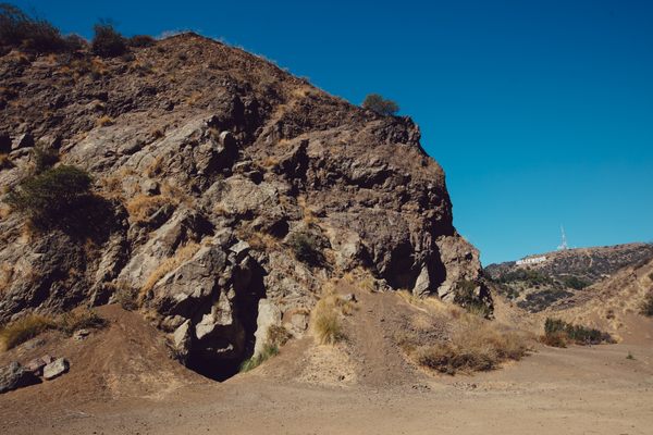 A surprise view of the Hollywood sign.