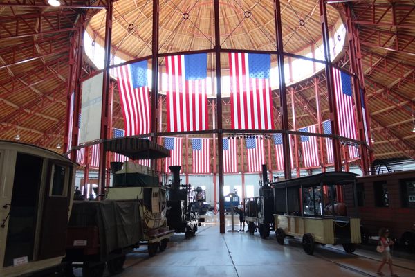 Interior of the historic roundhouse.