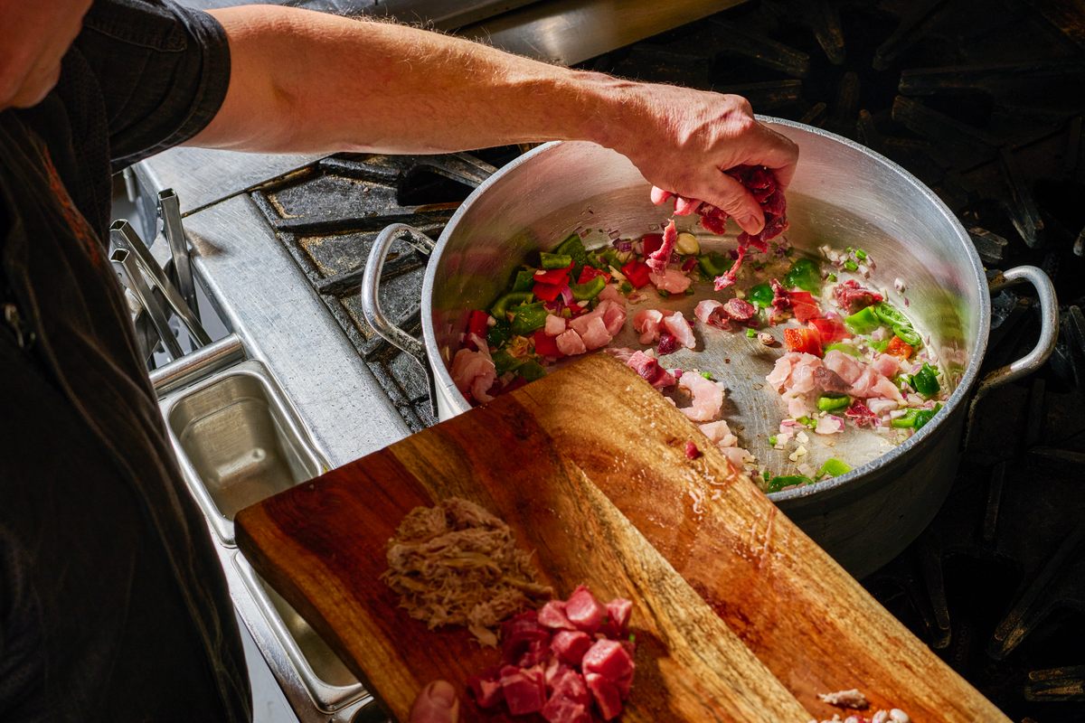 Familiar ingredients combine with more exotic ones — such as alligator, wild boar and venison — with delicious results in Ulele’s Florida Native Chili.