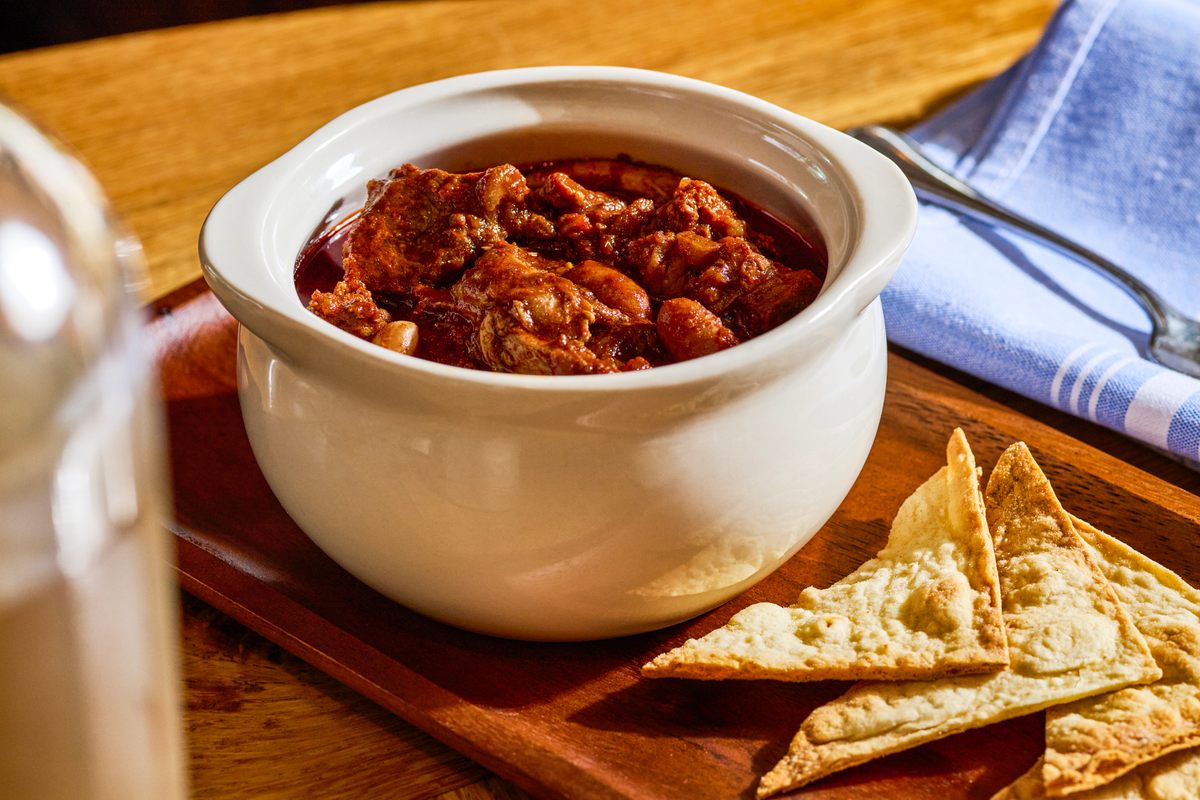 Florida Native Chili, served with house-made crackers, is a signature dish of the ever-popular Tampa restaurant, Ulele.