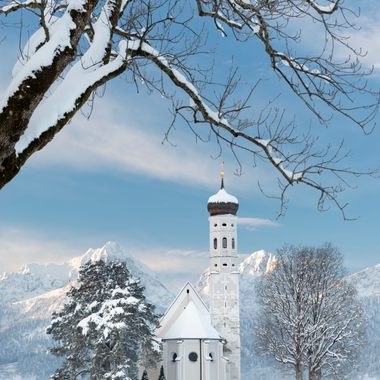 The church of St. Colmar in winter