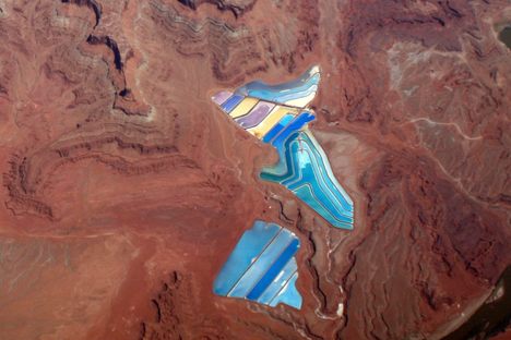 Potash evaporation ponds 