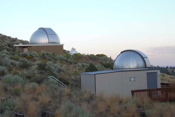 Telescope domes at Pine Mountain Observatory.