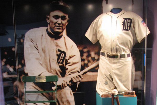 Ty Cobb’s uniform on display at the museum. 