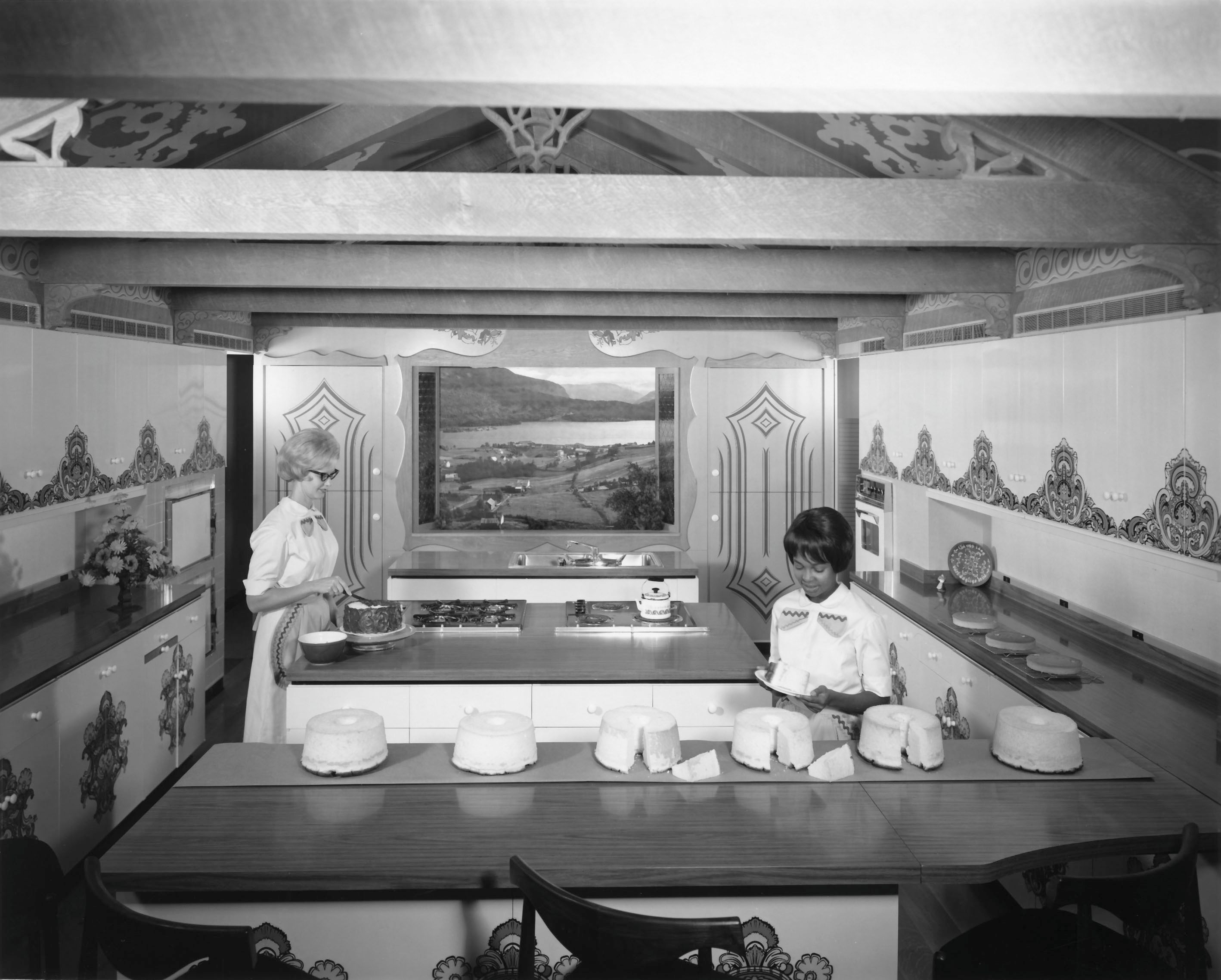 A lineup of tube cakes go through a testing gauntlet.