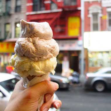 Ice cream cone from the Chinatown Ice Cream Factory.