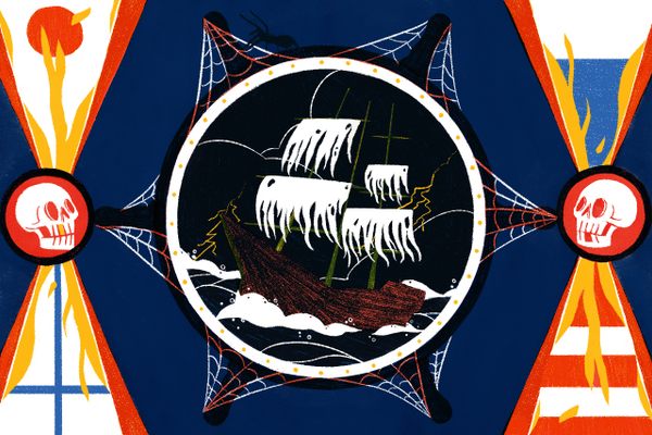 The spectral ship has a curious, centuries-old history.