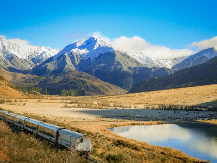 Tranzalpine train from Christchurch to Greymouth