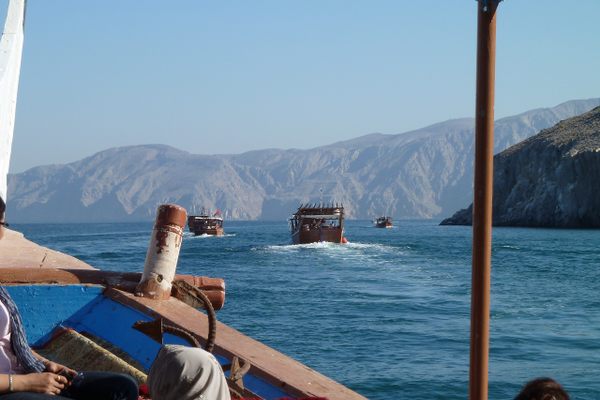 Boat in the khors of Oman