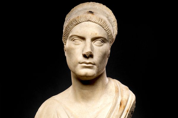 This first-century bust shows a stern matriarch carved sometime during Roman Emperor Trajan’s reign.