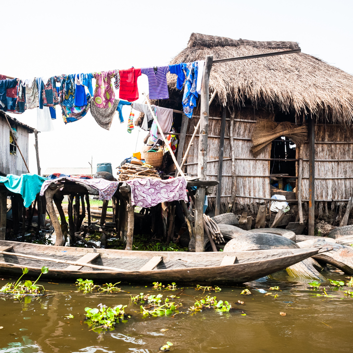 Ganvie floating village.